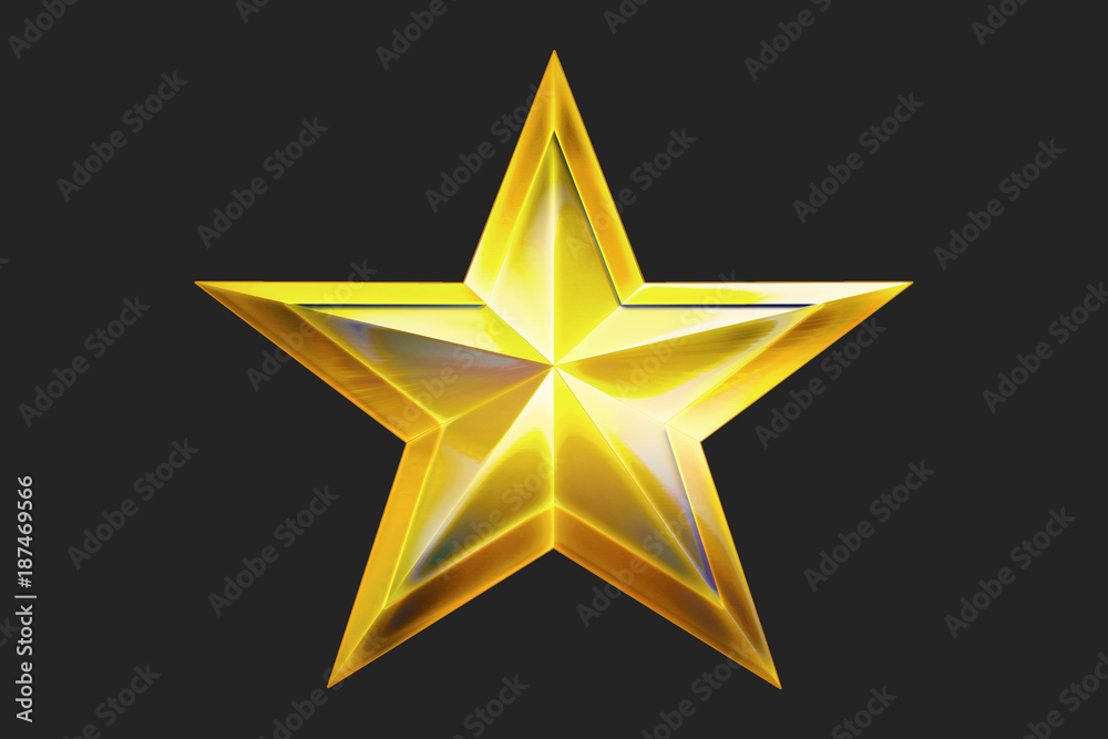 Golden Star award for game isolated on white Background. Star. Star Award. (isolated on white and clipping path) 3D illustration. Golden Star award for game isolated on white Background. Star. Star Award. (isolated on white and clipping path) 3D illustration.