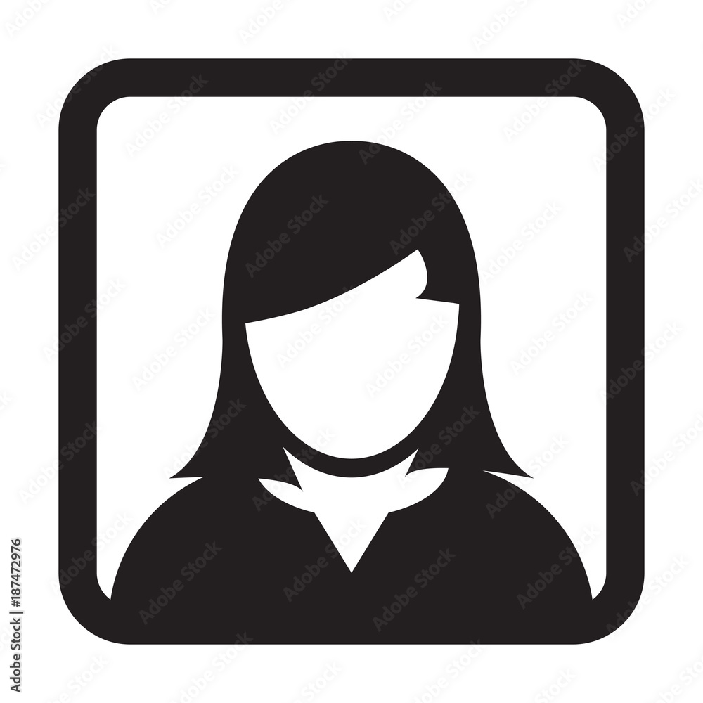 User Icon Vector Female Person Symbol Profile Avatar Sign in Flat Color Glyph Pictogram illustration User Icon Vector Female Person Symbol Profile Avatar Sign in Flat Color Glyph Pictogram illustration
