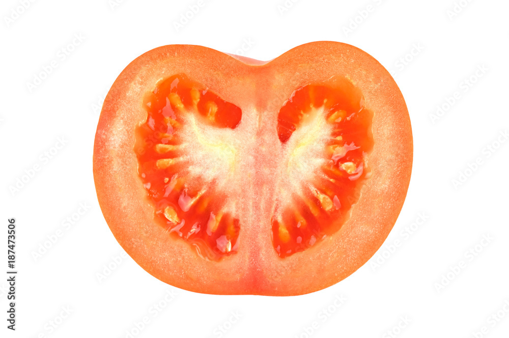 Tasty tomato isolated on white