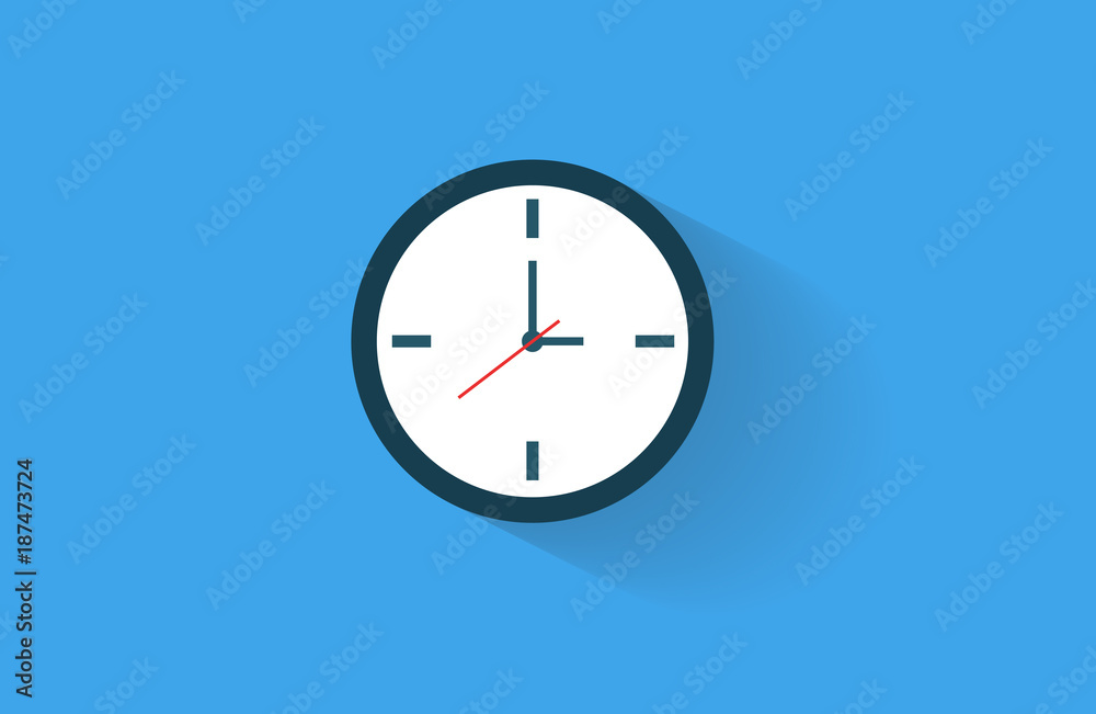 It's Three O'clock - Clock Flat Design It's Three O'clock - Clock Flat Design