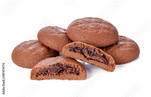 cookies isolated on white background. Sweet biscuits.