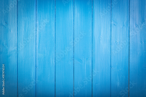 Blue wooden vintage background. Wooden texture from an old table. photo