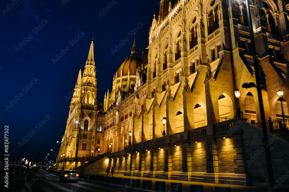 The Hungarian Parliament Building National Assembly of Hungary night shoot