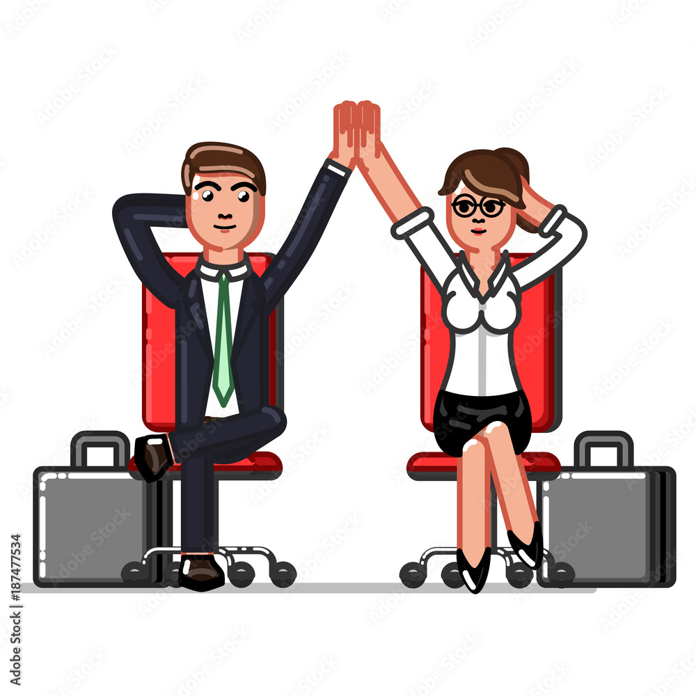 Business man and woman Business man and woman
