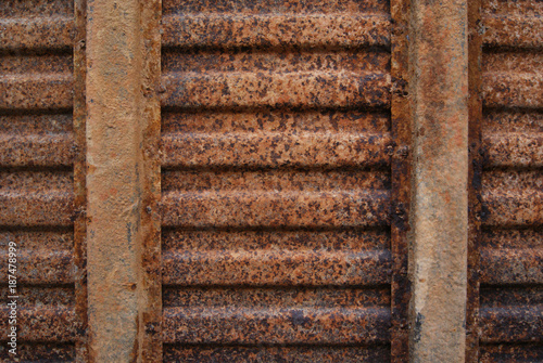 Rusty iron wall