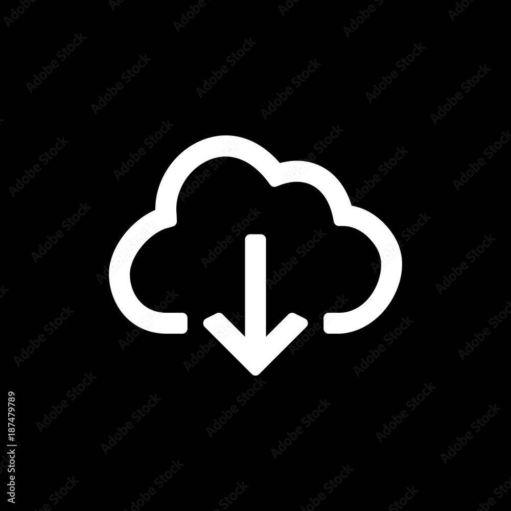 Backup and restore data cloud icon for simple flat style ui design Backup and restore data cloud icon for simple flat style ui design