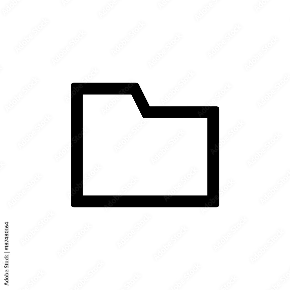 File folder icon for simple flat style ui design File folder icon for simple flat style ui design
