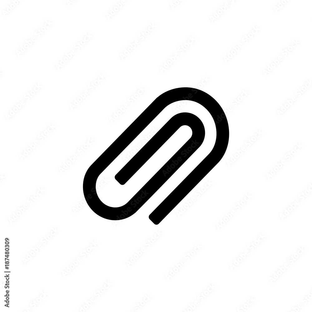 Clip icon for simple flat style ui design Clip icon for simple flat style ui design