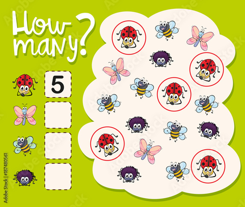 How many worksheet with many insects