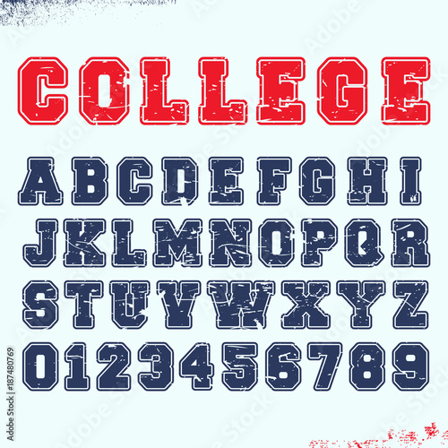Alphabet font template