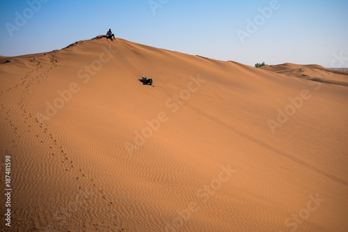 Landscape in desert of  morocco