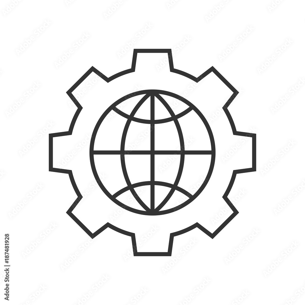 Global setting outline icon Global setting outline icon