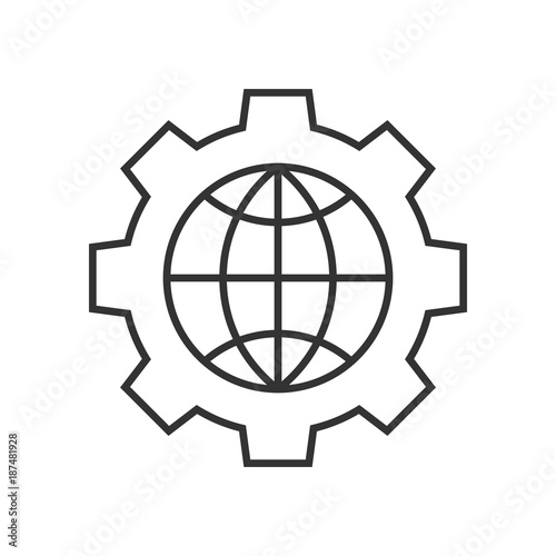 Global setting outline icon