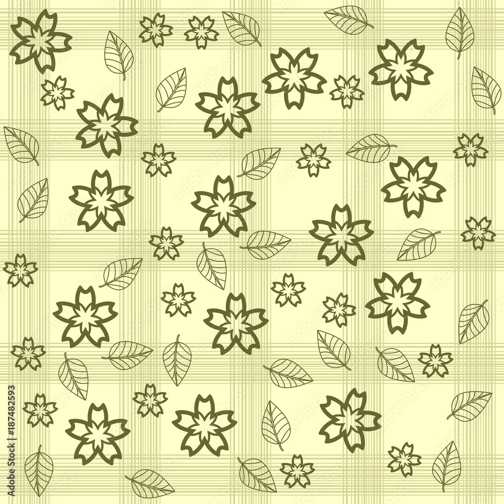 Background with flowers and leaves Background with flowers and leaves