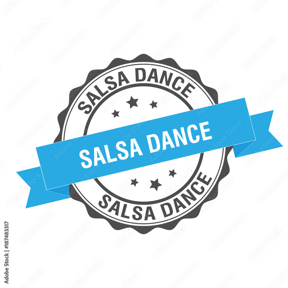 Obraz premium Salsa dance stamp illustration