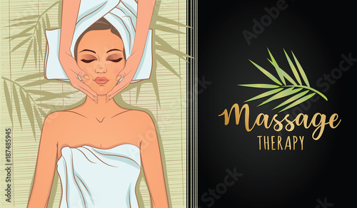 Vector illustration of massage therapy
