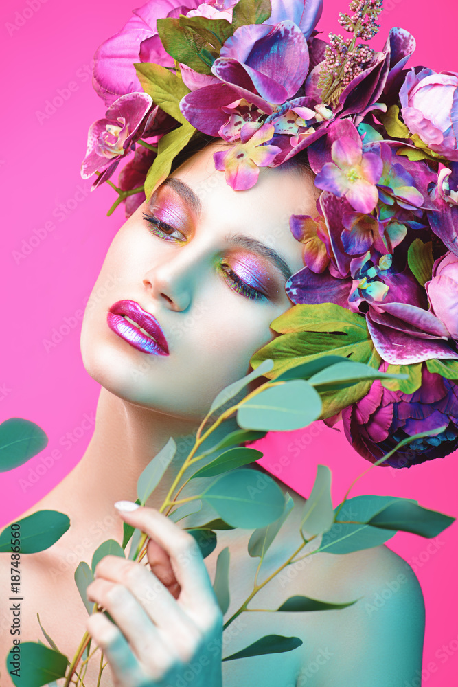 Fototapeta premium wreath of flowers