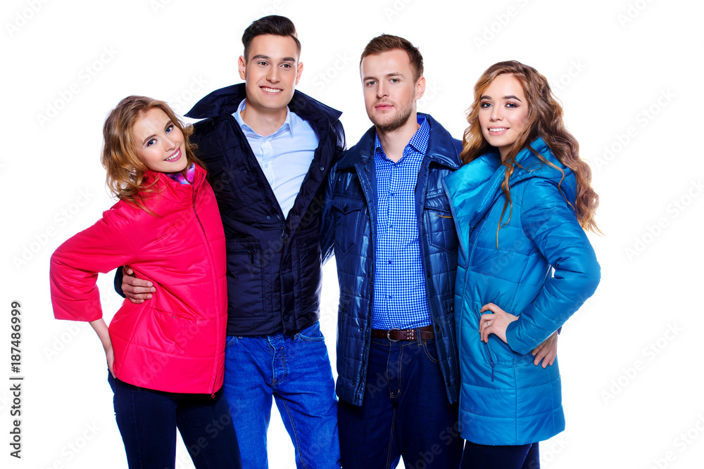 Fototapeta premium two young couples