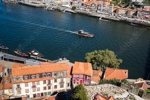 Aerial view of the wine port bodegas, Porto, Portugal
