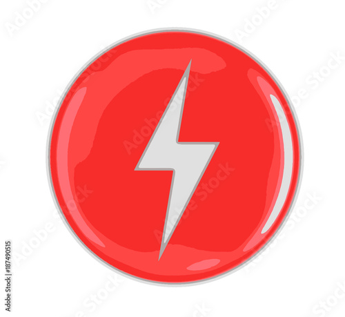 Free Download Button with Lightning. Image with clipping path - GFXLoad