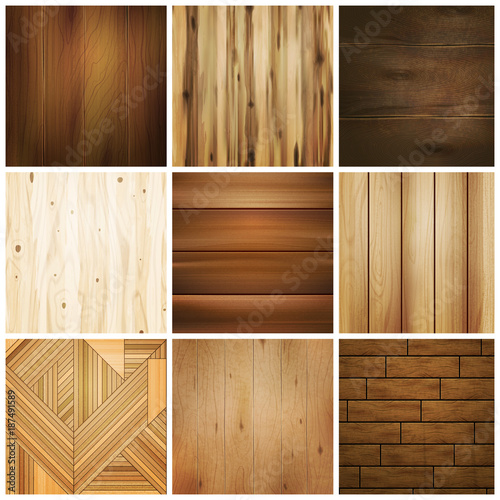 Wooden Floor Tile Set