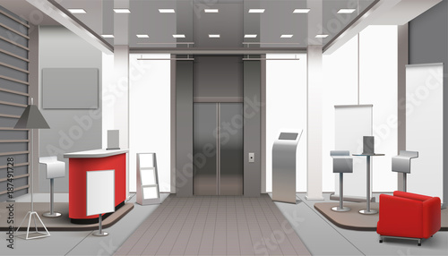 Lobby Interior Realistic Design