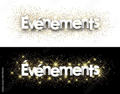 Events paper banner. photo