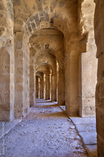 Amphitheater in El Djem, Tunisia photo