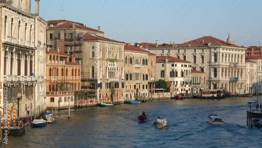 Early september morning on the Grand canal. Venice, Italy
