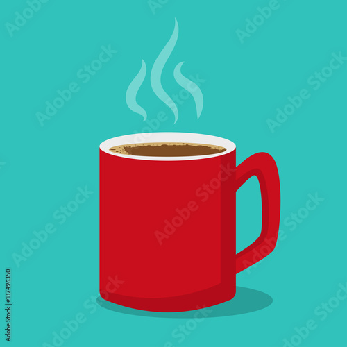 Cup of coffee. Hot drink. Invigorating. Delicious. For your design. photo