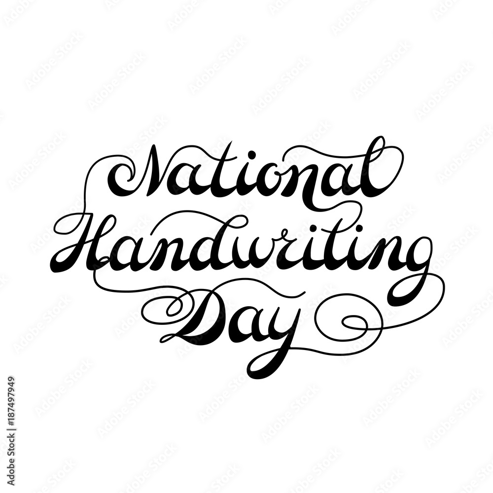 lettering card national day of handwriting
