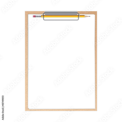 Creative vector illustration of realistic clipboard with paper sheets and pen with isolated on transparent background. Art design blank template mockup. Abstract concept graphic element