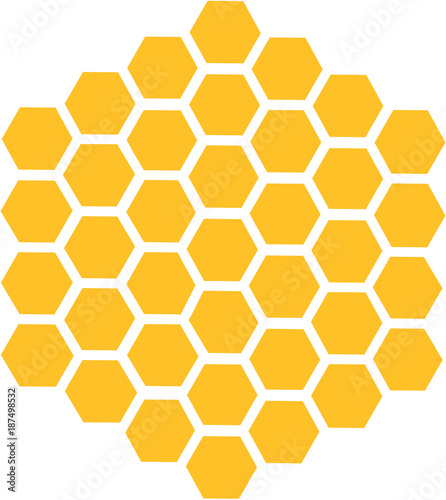 Bee honeycomb hexagon honey photo