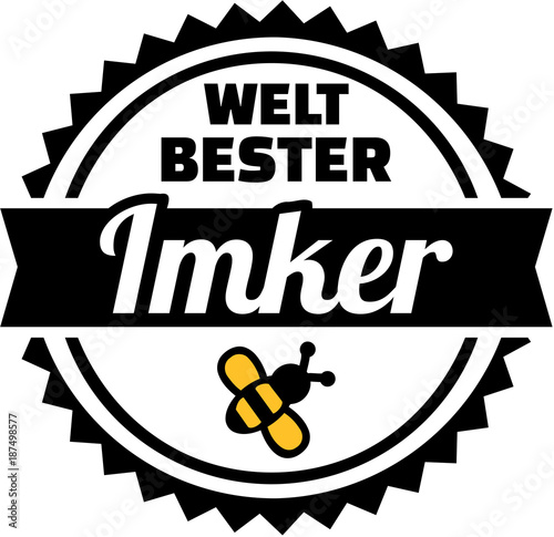 Worlds best beekeeper emblem german