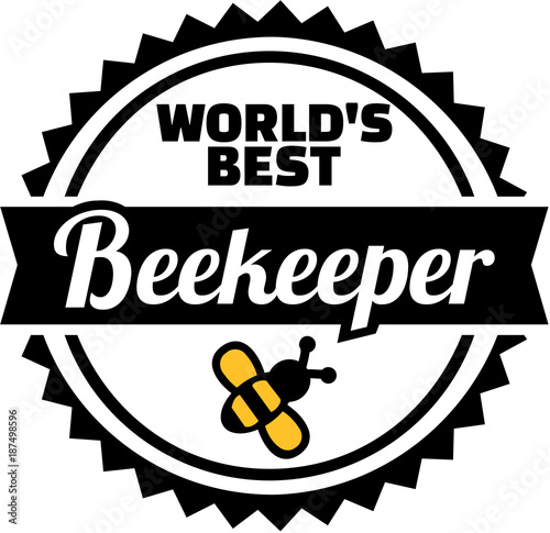 Worlds best beekeeper emblem