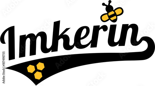 Beekeper word retro style german