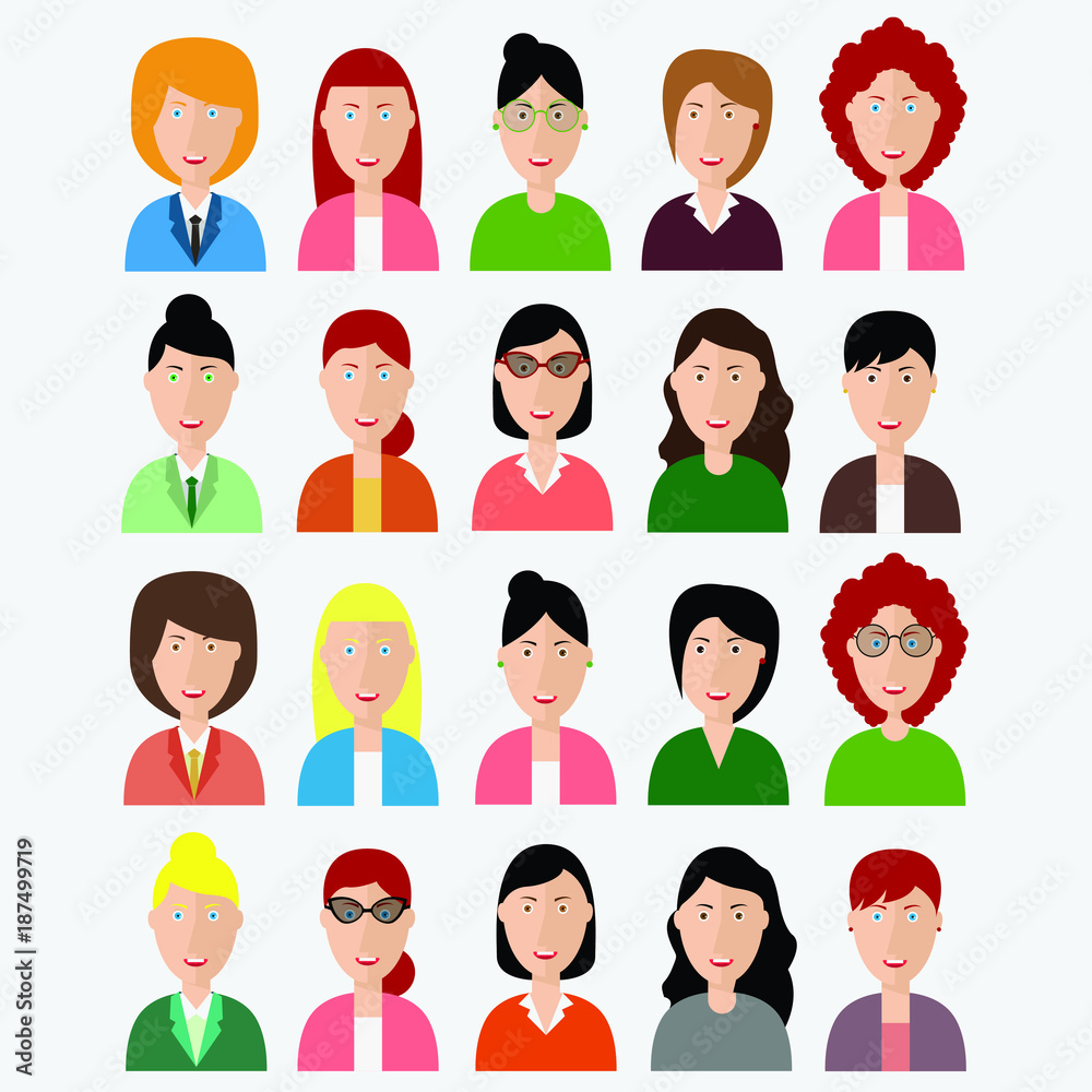 Set Diverse People Avatar Icons Stock Illustrations – 551 Set Diverse  People Avatar Icons Stock Illustrations, Vectors & Clipart - Dreamstime