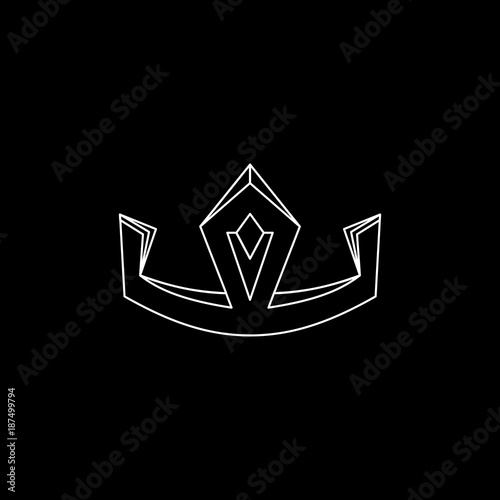 Crown, With Gradient Mesh, Vector Illustration photo