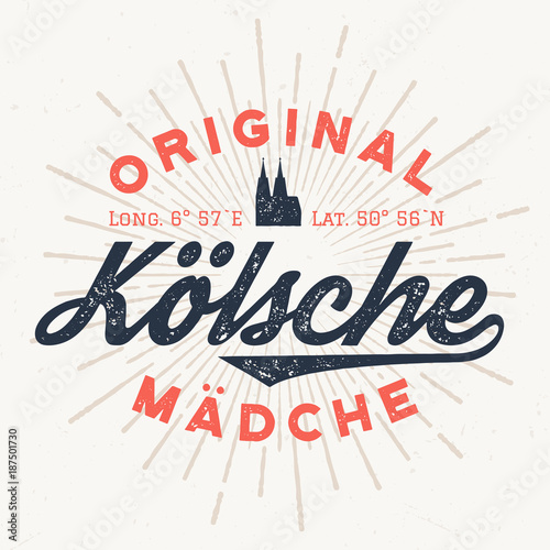 Original Kölsche Mädche - T-Shirt Design Zum Bedrucken 