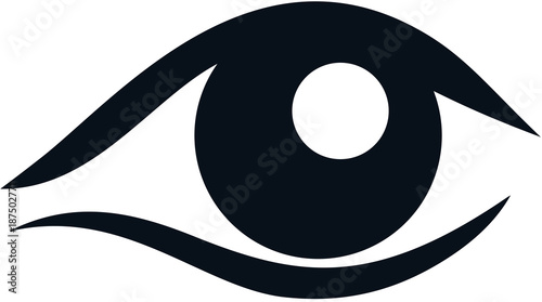 Human eye icon close-up