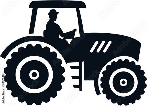 Farmer tractor female black