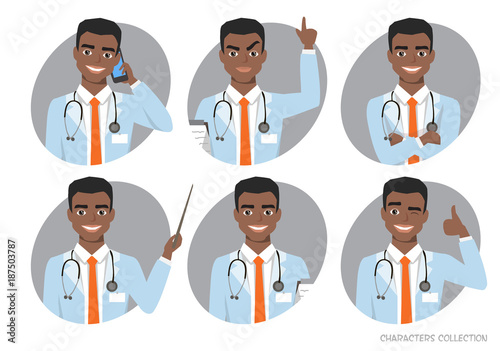 African american doctor with a stethoscope