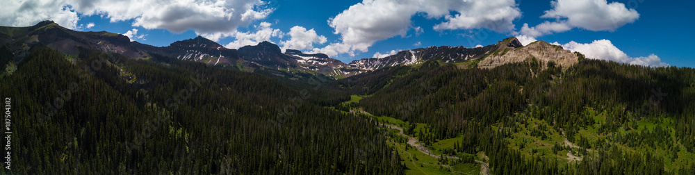 San Juan Mountains aerial panorama Colorado