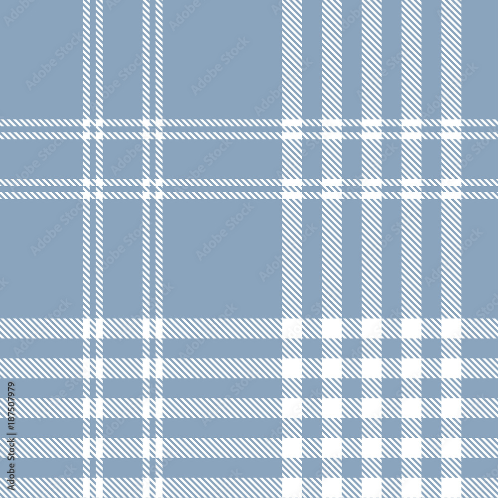 Plaid check pattern in dusty blue and white. fabric texture for digital printing. Vector graphic. Stock Vector | Adobe Stock