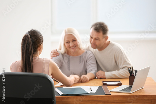 Photography Mature couple at notary public office