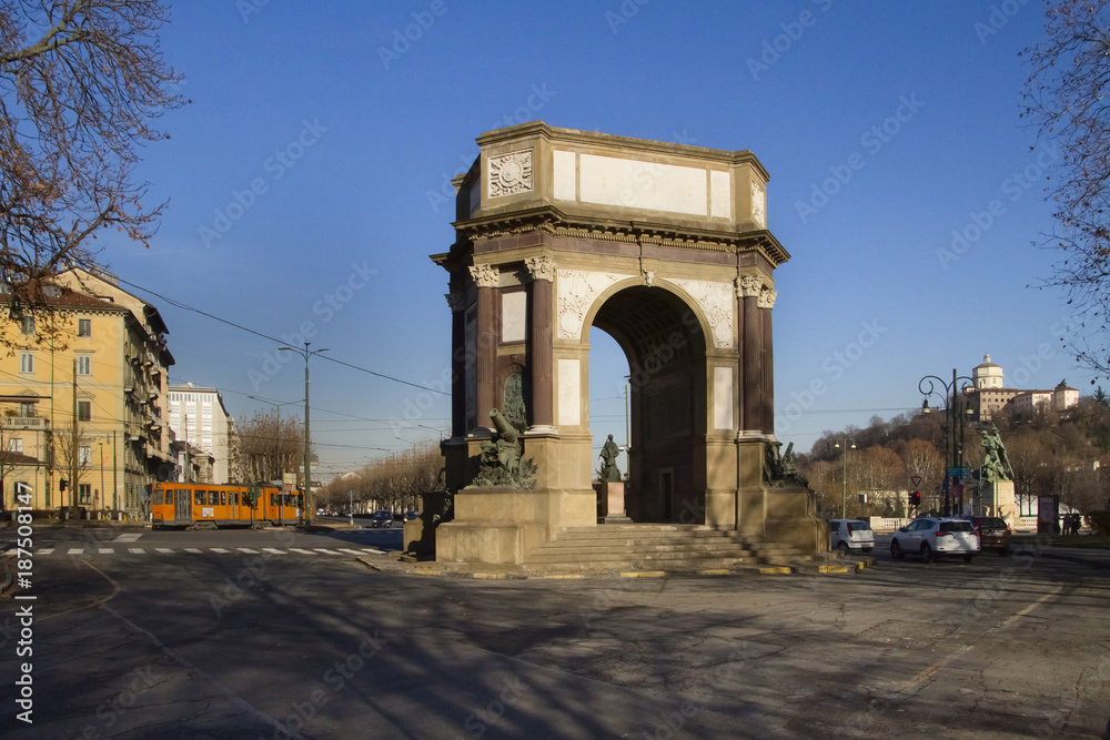 Torino Arco Monumentale dell'Arma dell'Artiglieria Piemonte Italia Europa Arch in Turin Piedmont Italy Europe