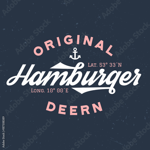 Original Hamburger Deern - T-Shirt Design Zum Bedrucken 