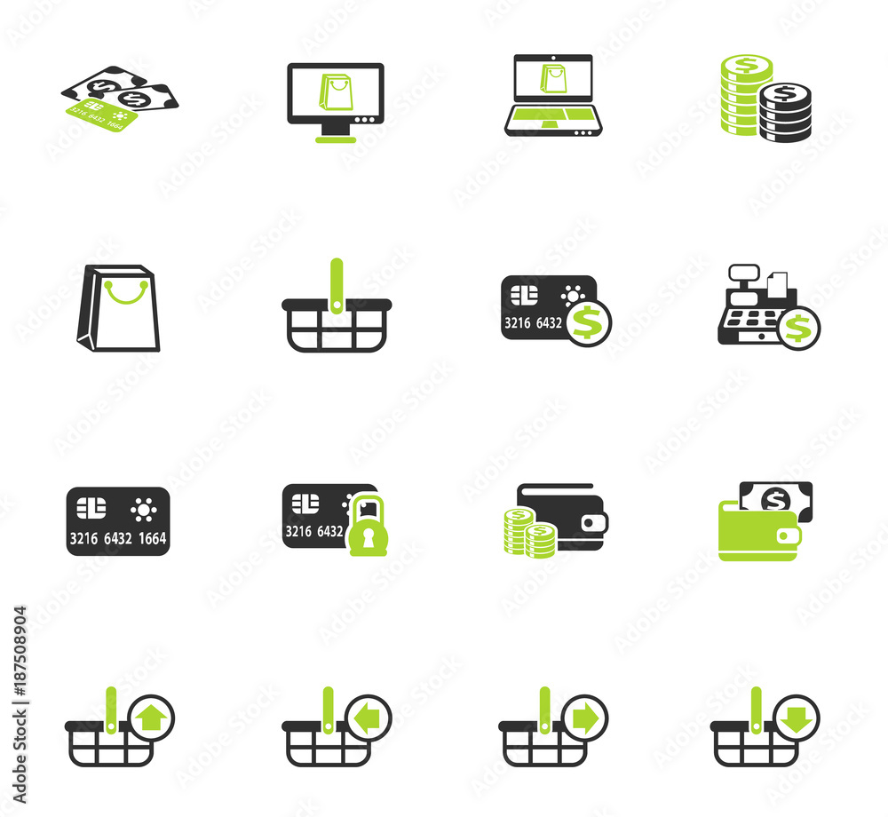 e-commerce color icon set e-commerce color icon set