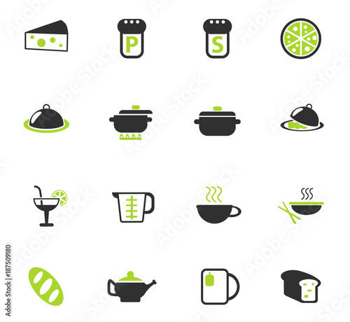 food and kitchen icon set