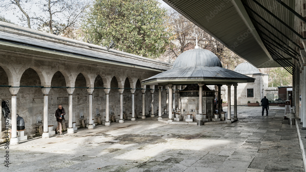 The fountain of the Kilic Ali Pasa Mosque in Istanbul
